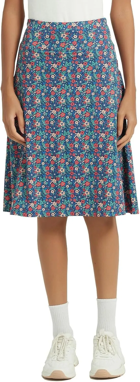 NOOYME 24" Skorts Modest for Women with Pockets Midi Knee Length Athletic Skirts