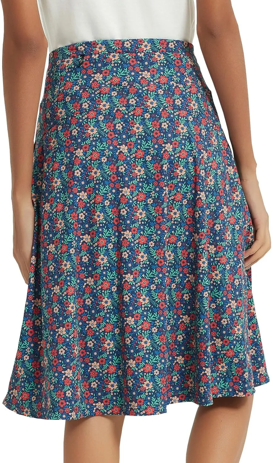 NOOYME 24" Skorts Modest for Women with Pockets Midi Knee Length Athletic Skirts
