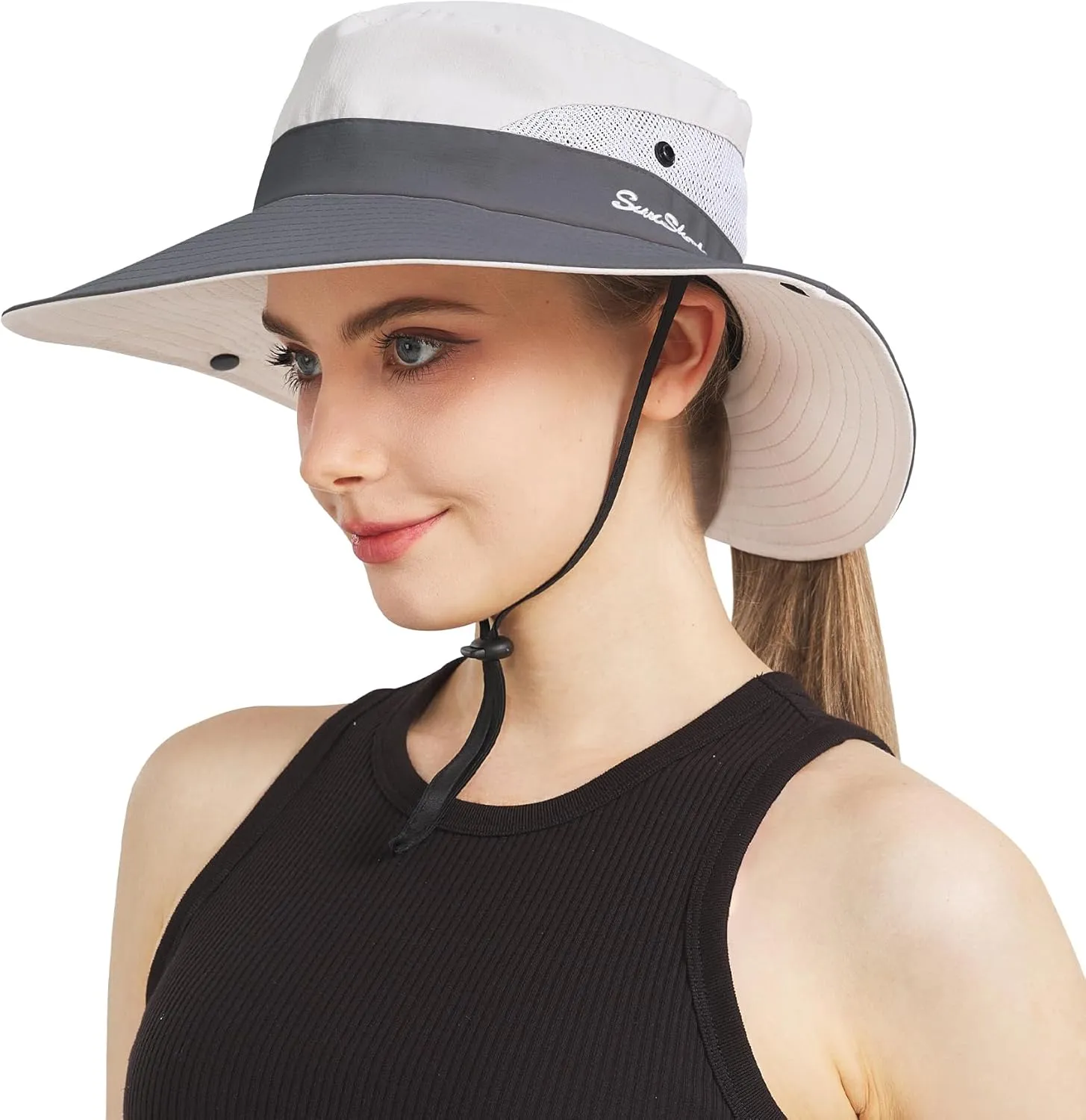 NPJY Sun Hats for Women Men 3 Wide Brim UPF 50  Fishing Beach Bucket Hats