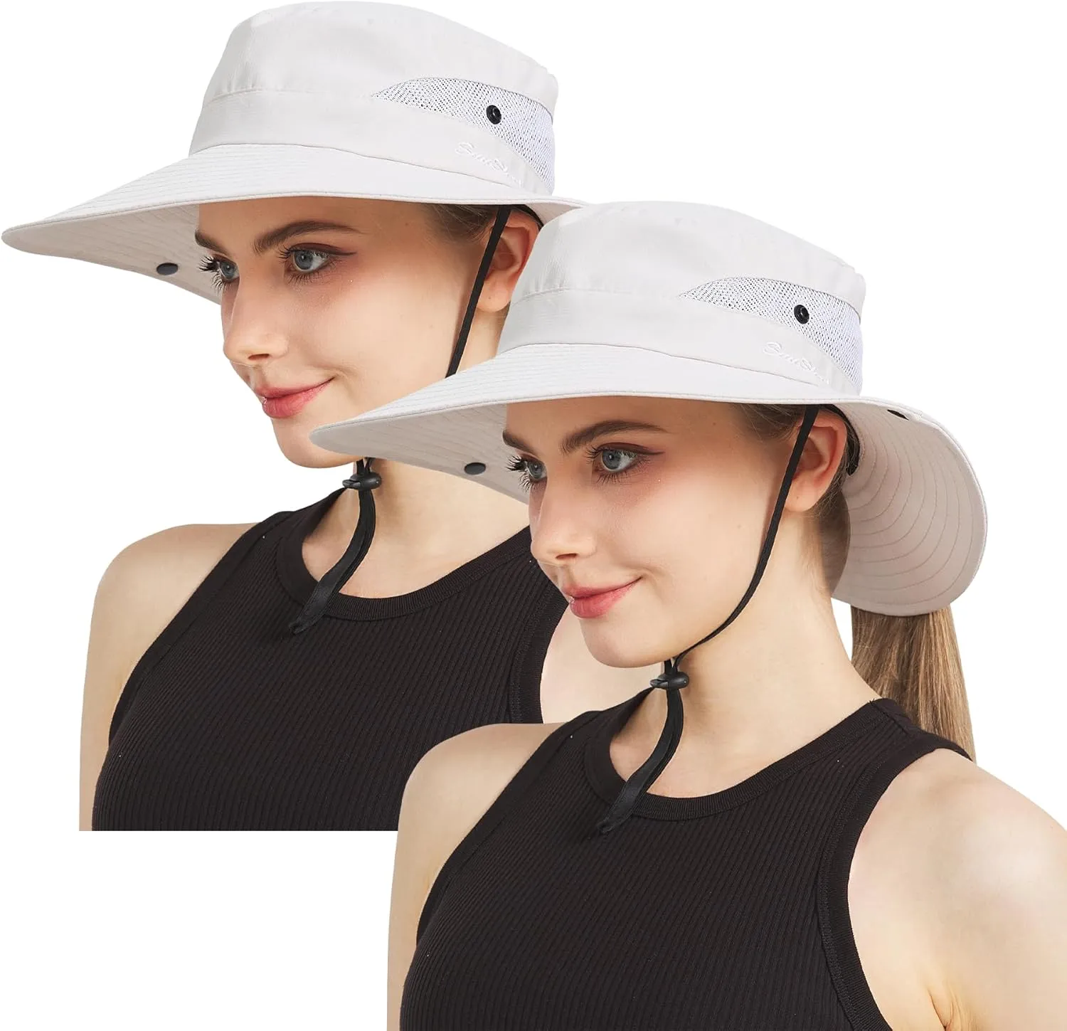 NPJY Sun Hats for Women Men 3 Wide Brim UPF 50  Fishing Beach Bucket Hats