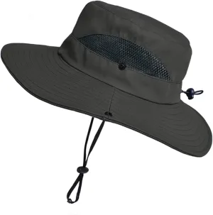 NPJY Sun Hats for Women Men 3 Wide Brim UPF 50  Fishing Beach Bucket Hats