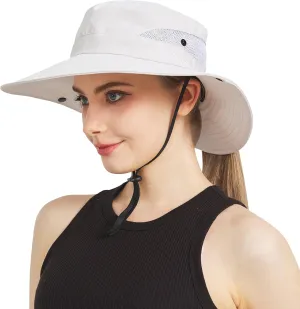 NPJY Sun Hats for Women Men 3 Wide Brim UPF 50  Fishing Beach Bucket Hats