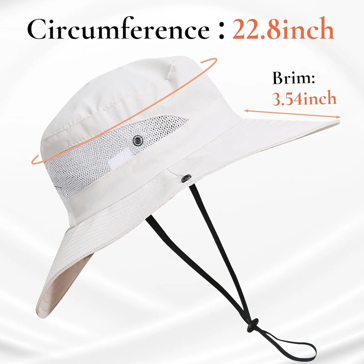 NPJY Sun Hats for Women Men 3 Wide Brim UPF 50  Fishing Beach Bucket Hats