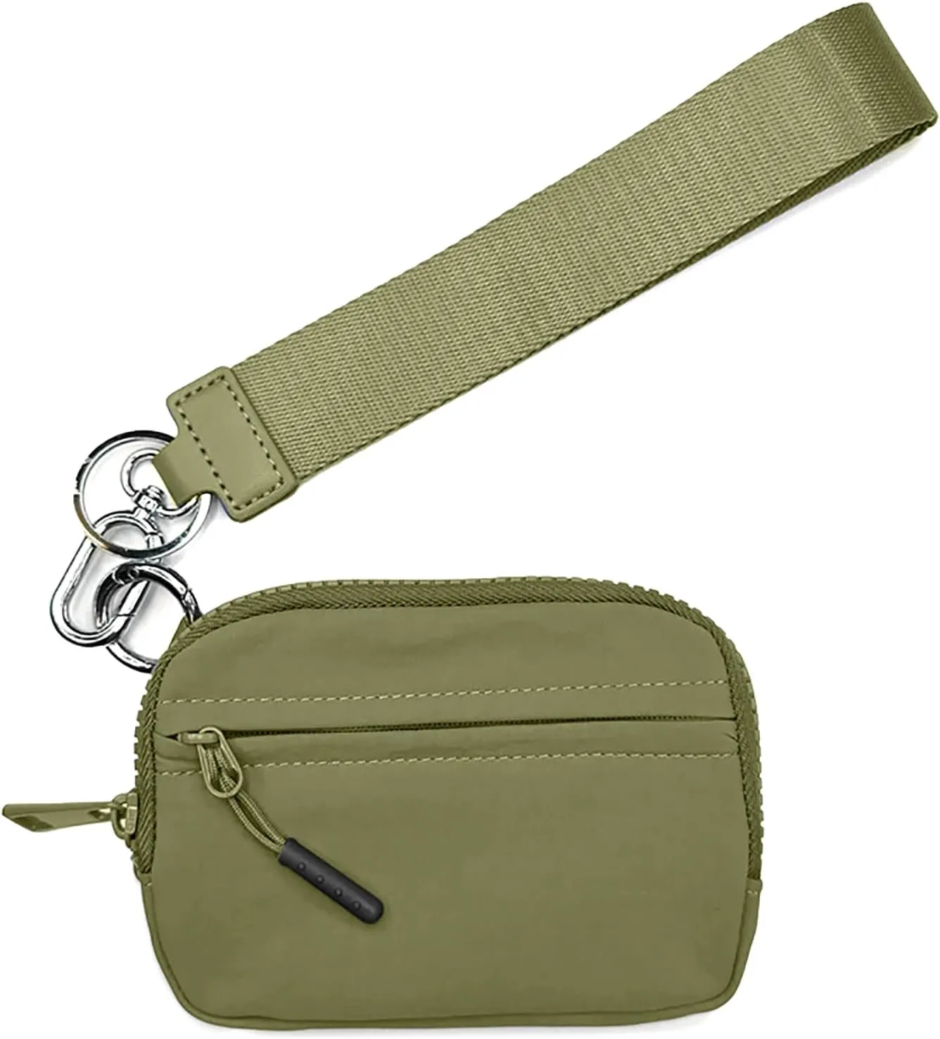 Nylon Wristlet Wallet, Casual Quilted Coin Purse, Multi-functional Card Case With Wrist Zippered, Travel Organizer For Everyday Use Women Men