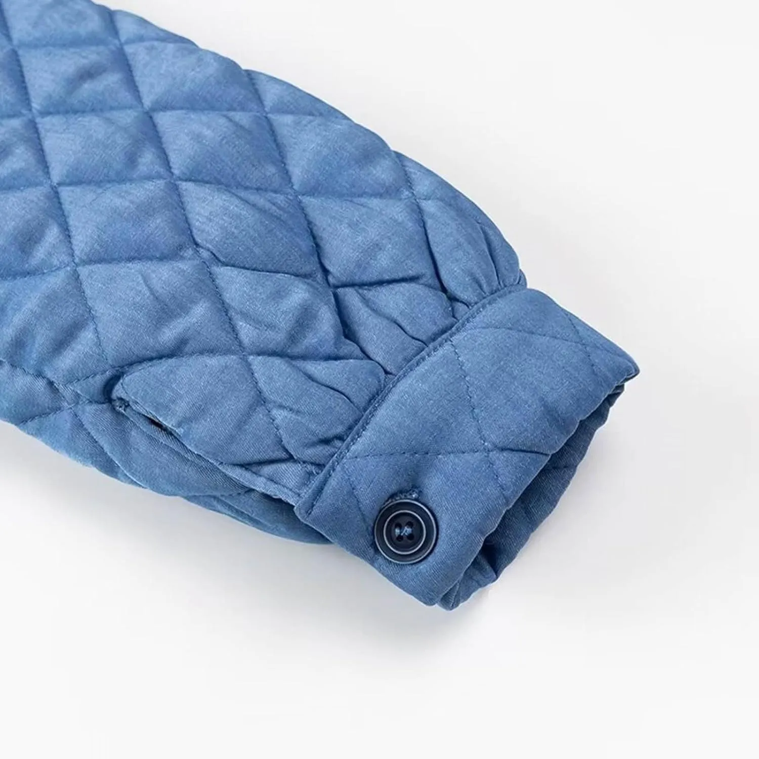 Oplxuo Women's Tie Front Quilted Jackets Cute Ruffle Lapel Cotton Padded Coat Long Sleeve Jacket Winter Puffy Outwear