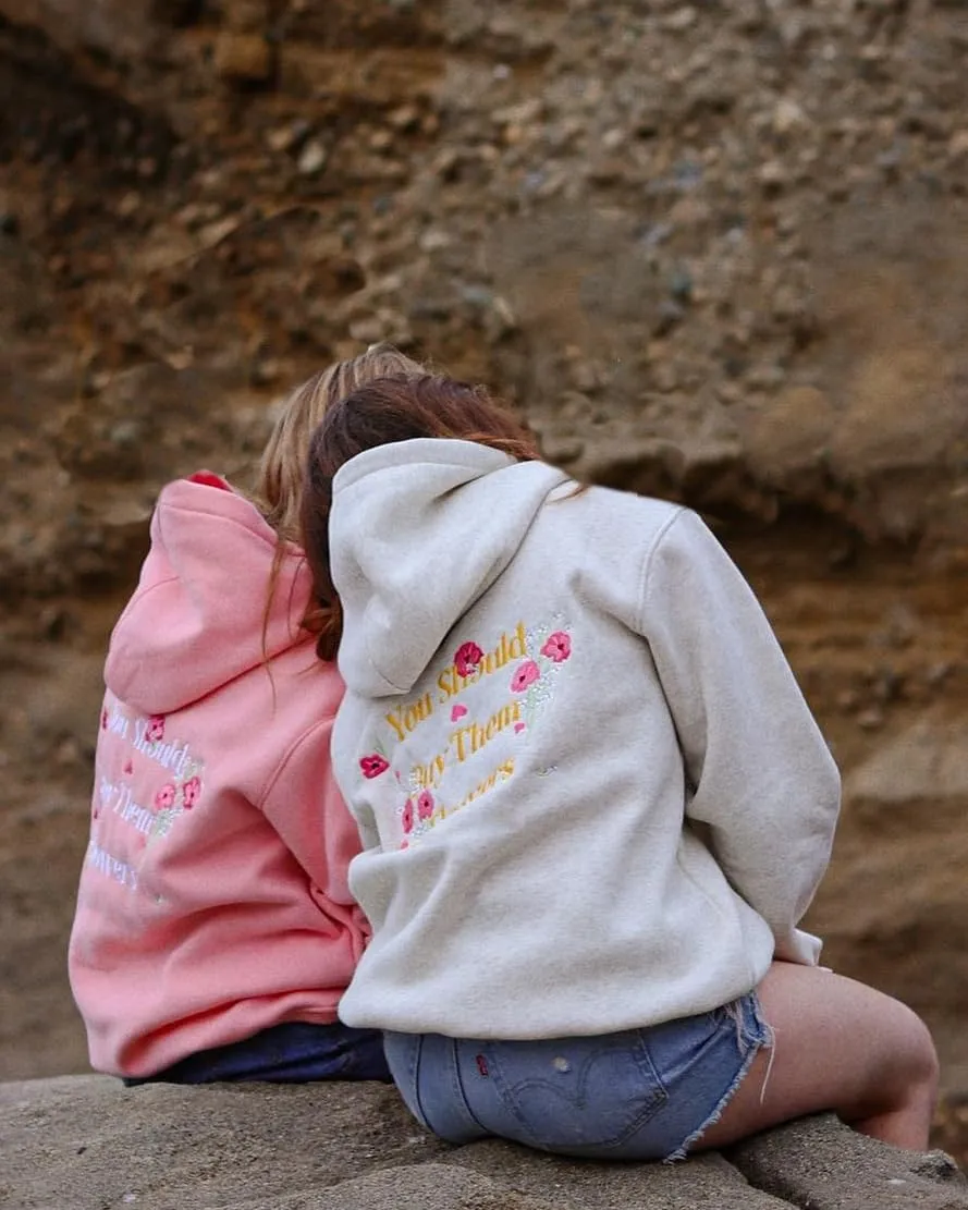 Oversized Graphic Hoodies for Teen Girl Women Cute Y2k Letter Flower Pullover Tops Aesthetic Preppy Sweatshirts