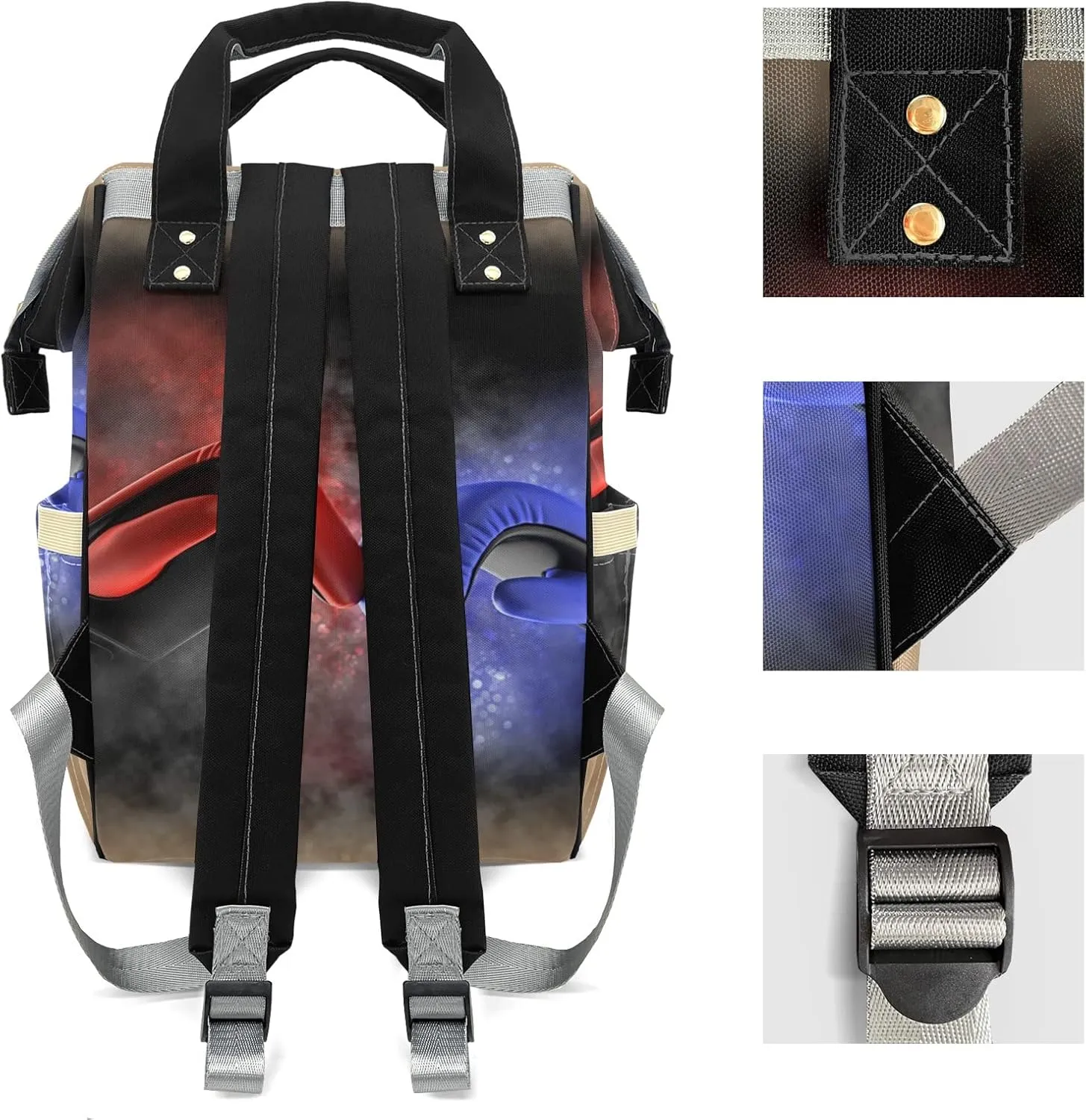Personalized Boxing Gloves Tote Bag Backpacks Custom with Text Mommy Bag Gift for Boy Girl