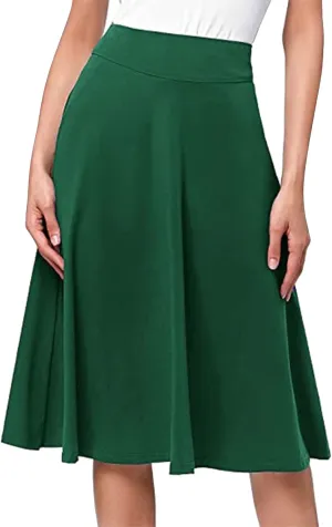 Pleated Skirt and Top Set for Women Solid Mid Length Skirts High Waist Basic Flare Rise Summer 2023 Dress Modest Robe