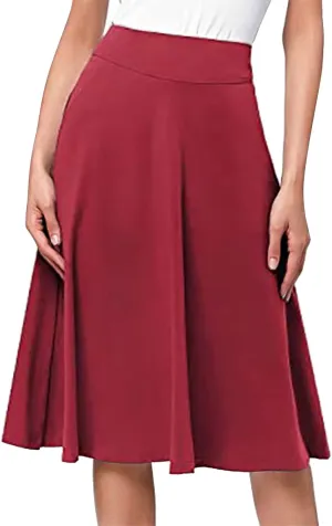 Pleated Skirt and Top Set for Women Solid Mid Length Skirts High Waist Basic Flare Rise Summer 2023 Dress Modest Robe