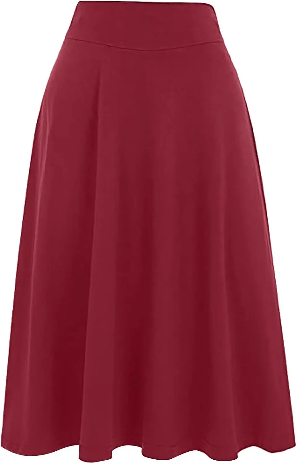 Pleated Skirt and Top Set for Women Solid Mid Length Skirts High Waist Basic Flare Rise Summer 2023 Dress Modest Robe