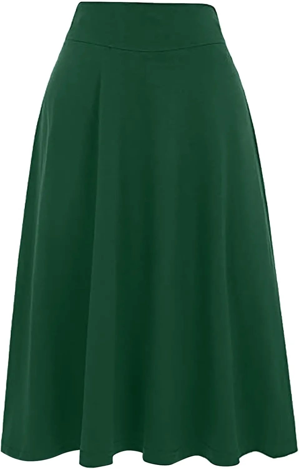 Pleated Skirt and Top Set for Women Solid Mid Length Skirts High Waist Basic Flare Rise Summer 2023 Dress Modest Robe