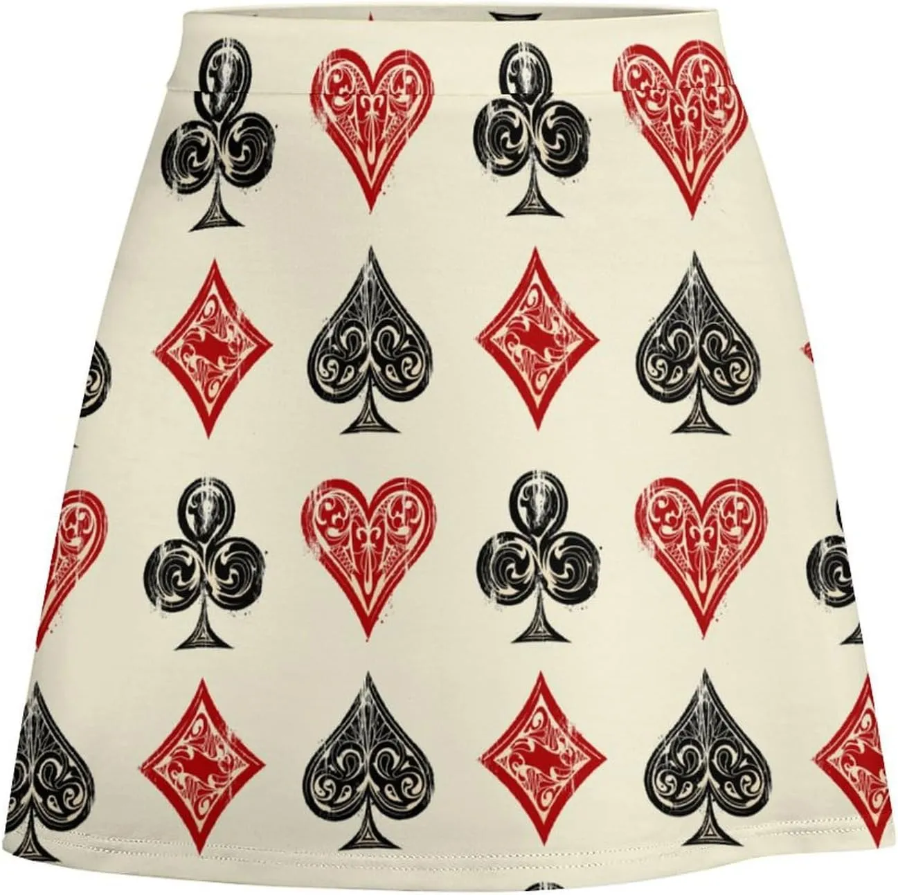 Poker Card Short Skirt Athletic Skorts Womens Golf Skirts Mini Shorts Breathable High Waist Workout Sports Skort