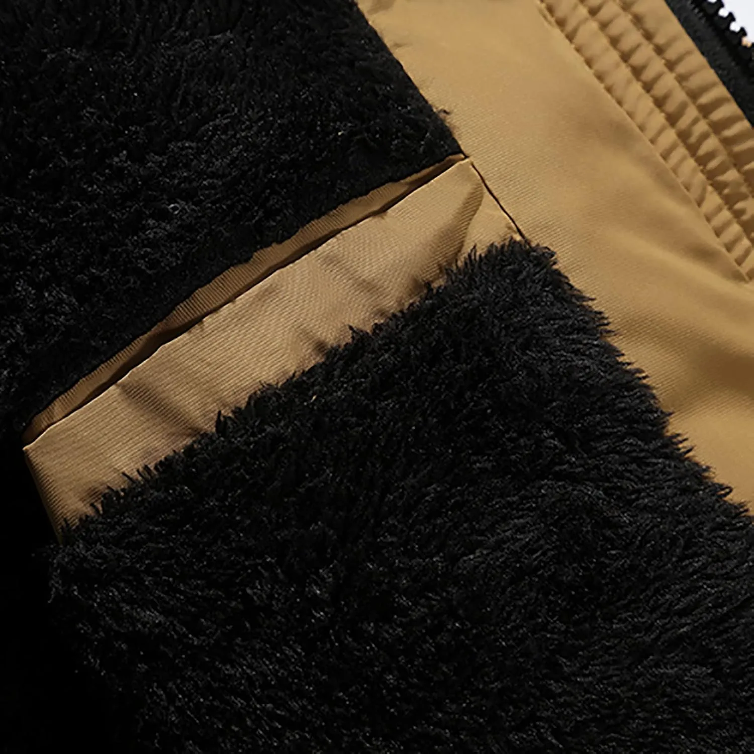 Puffer Jacket Men Fur Hood Winter Coat Zip up Padded Coat Warm Down Jacket Quilted Insulated Jacket Thermal Outwear