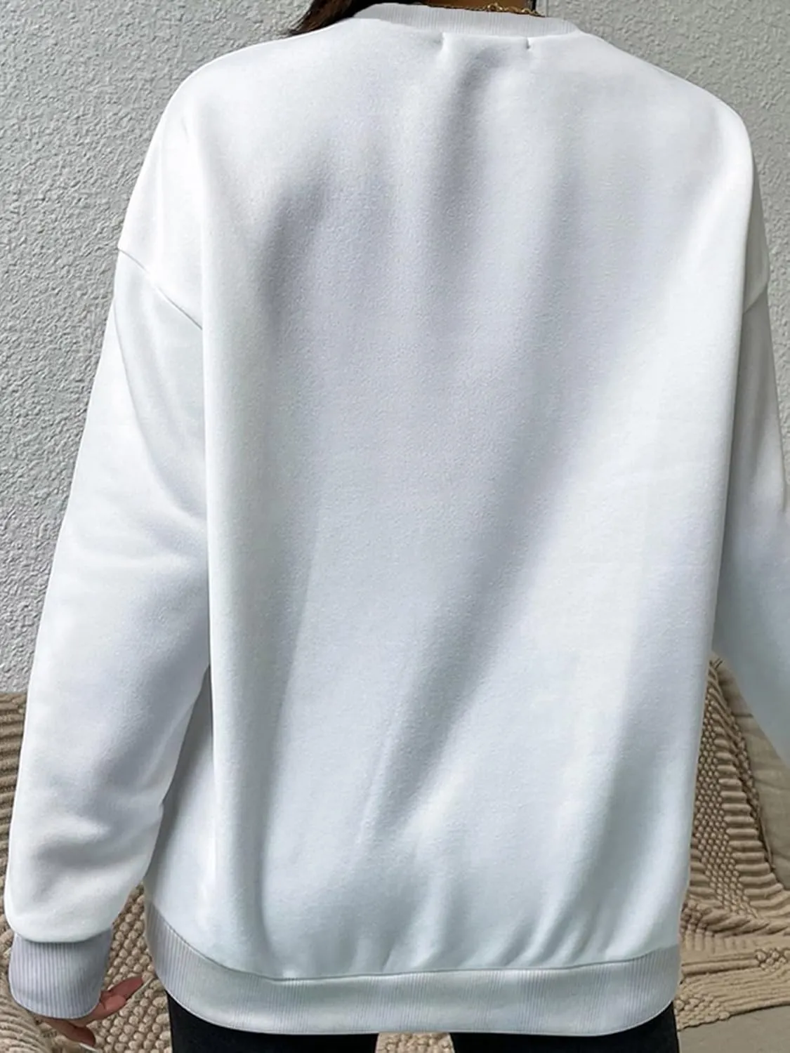 PYL GOD GOT ME Womens Crew Neck Long Sleeve Oversize Sweatshirt