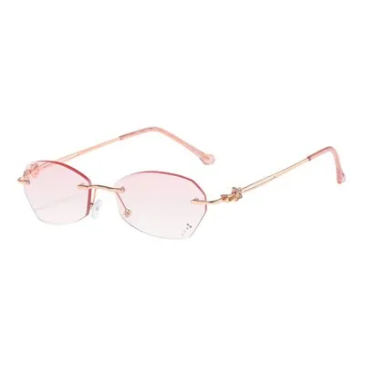 Ralferty Women's Rimless Oval Alloy Hyperopic Reading Glasses D8101