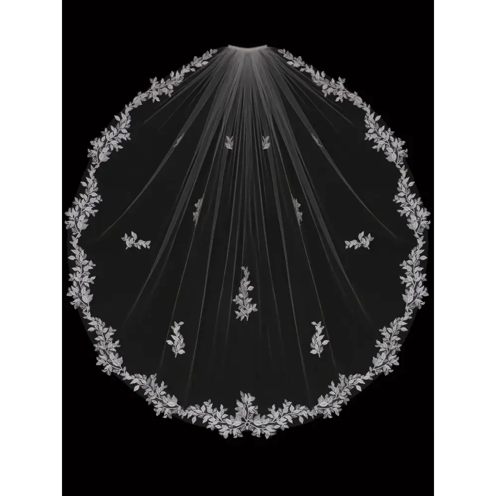 Single Tier Bridal Veil | V2390SF