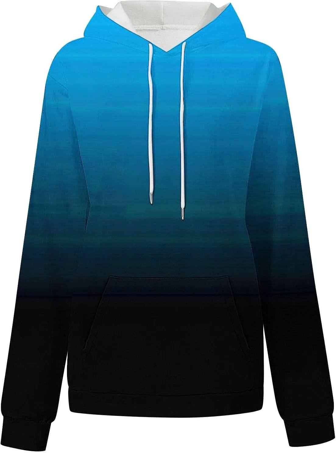 SMIDOW Oversized Hoodies For Women Trendy 2024 Gradient Plus Size Pullover Tops Teen Girls Fall Outfits Hooded Sweatshirt