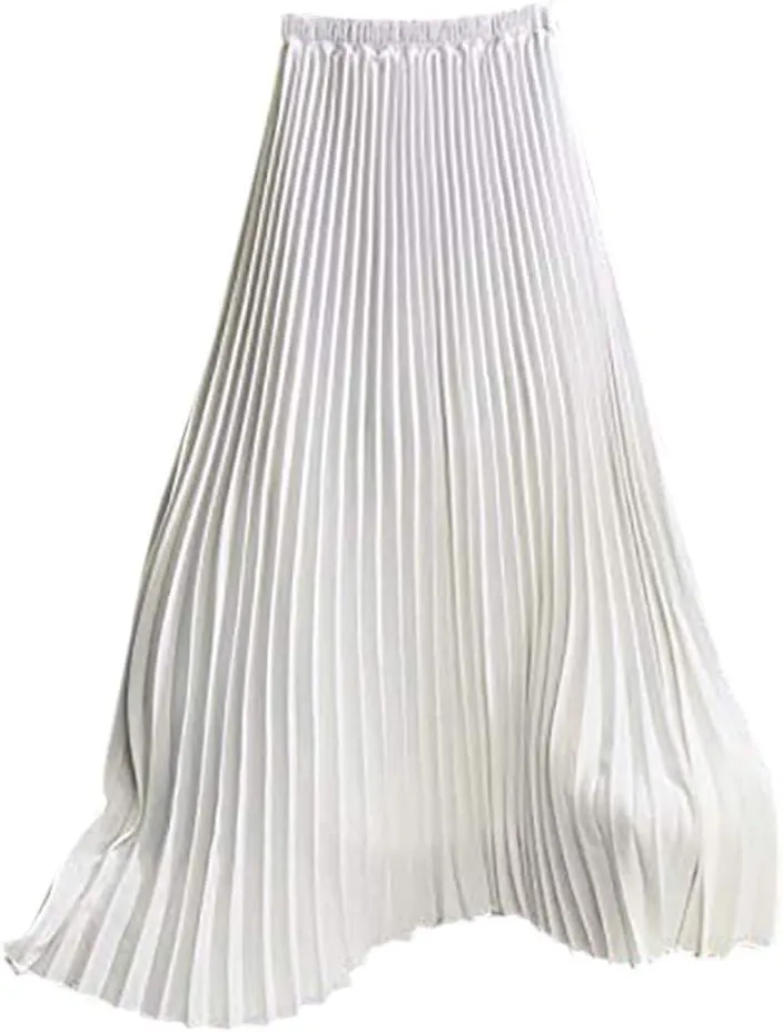 Solid Holiday Skirts for Women A Line High Waisted Dress Color Pleated Rise Summer 2023 Renaissance Skirt Modest Robe