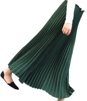 Solid Holiday Skirts for Women A Line High Waisted Dress Color Pleated Rise Summer 2023 Renaissance Skirt Modest Robe