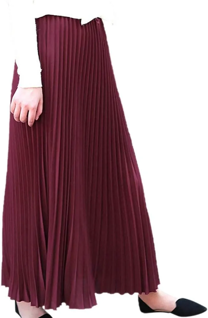 Solid Holiday Skirts for Women A Line High Waisted Dress Color Pleated Rise Summer 2023 Renaissance Skirt Modest Robe