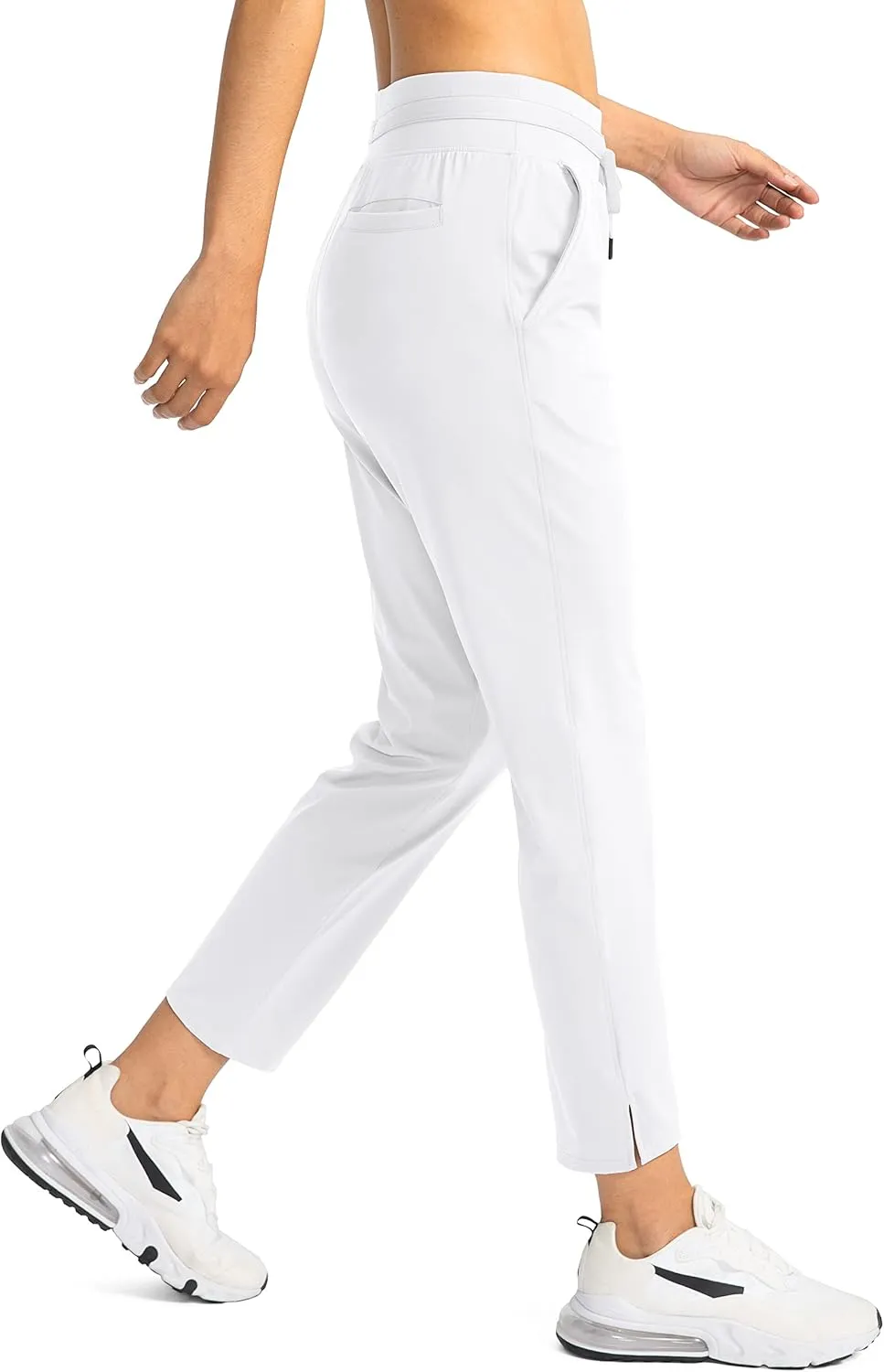 Soothfeel Women's Pants with 4 Pockets 7/8 Stretch High Waisted Sweatpants Travel Athletic Work Golf Pants for Women