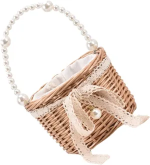 Straw Handbag Tote Fashionable Practical Bucket Bag for Parties Shopping Daily Use