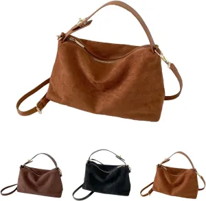 Suede Bag Purse Bags for Women Hobo Crossbody Handbags Tote Slouchy Purses Shoulder Handbag Crescent Satchel