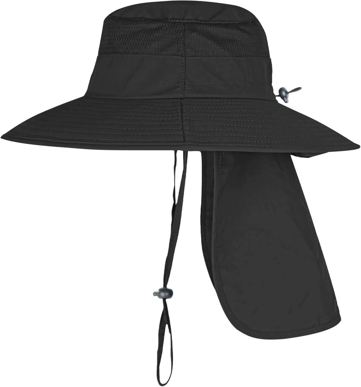 Sun Hats for Men Women Fishing Hat UPF 50  Breathable Wide Brim Bucket Hats Summer UV Protection Safari Hat with Neck Flap