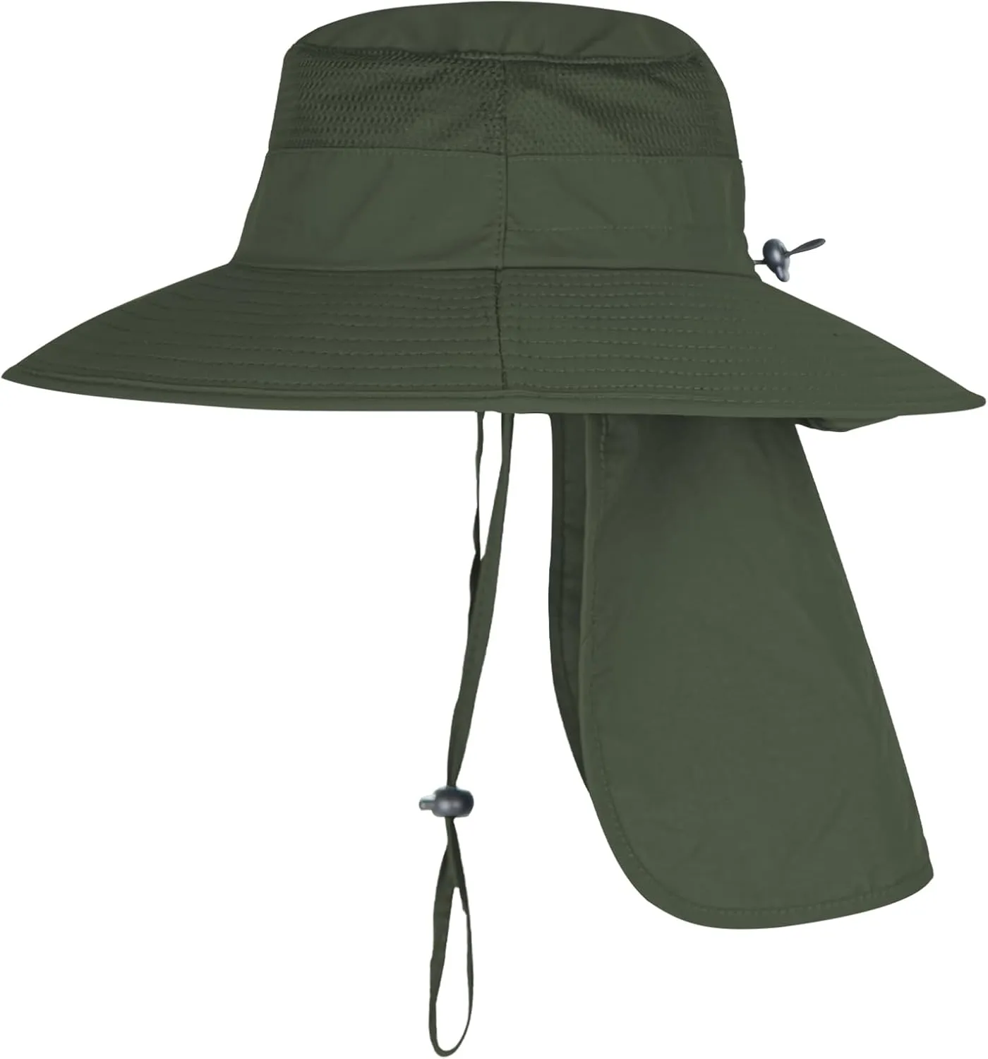 Sun Hats for Men Women Fishing Hat UPF 50  Breathable Wide Brim Bucket Hats Summer UV Protection Safari Hat with Neck Flap