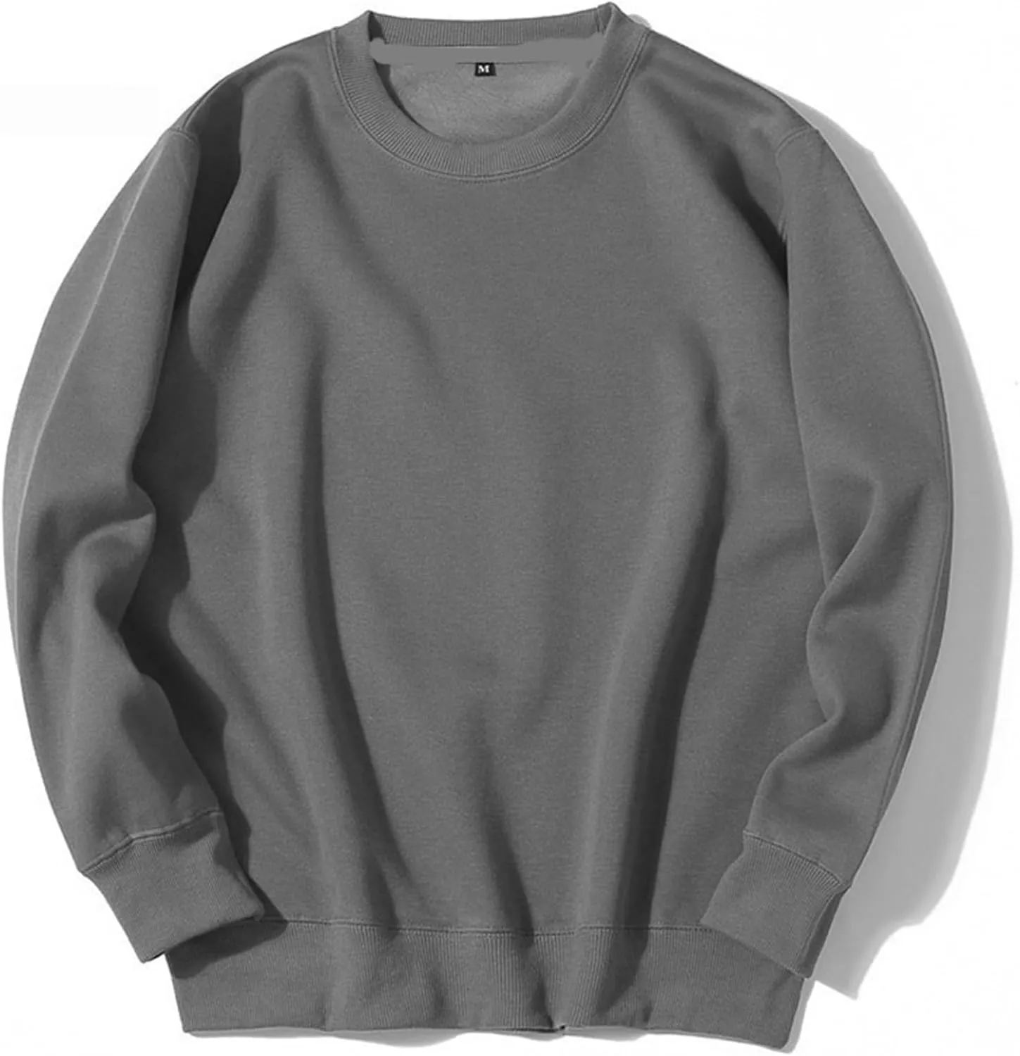 Sweatshirt for Men 2024 Fashion Cotton Long Sleeve Crewneck Sweatshirts Casual Lightweight Solid Workout Gym Pullover