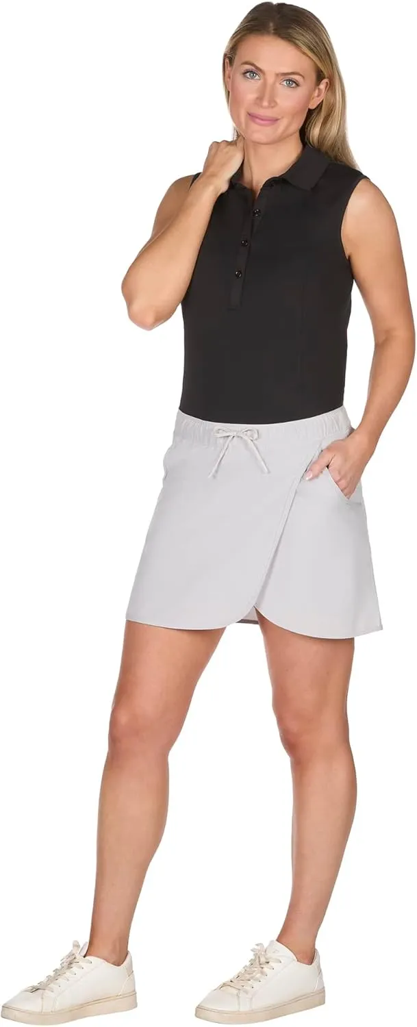 The American Outdoorsman Womens Casual Skort with Pockets Breathable Skirt with Shorts Lining