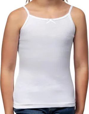 Valair Candyland Girls' 2-Pack 100% Cotton Spaghetti Straps Tank Top Undershirt Cami Set