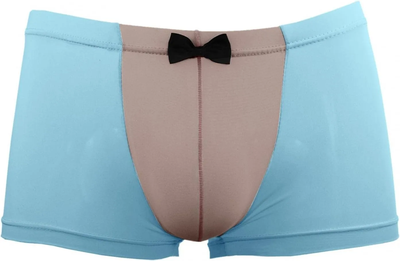 Valentines Day Gifts Men's Mid Wasited Funny Print Bowknot Icing Silk Breathable Boxer Briefs Underpant Shorts Pants