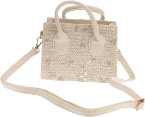 VANZACK Bucket Pouch Shoulder Bag Hand Woven Straw Handbag Trendy and Practical for Beach and Everyday