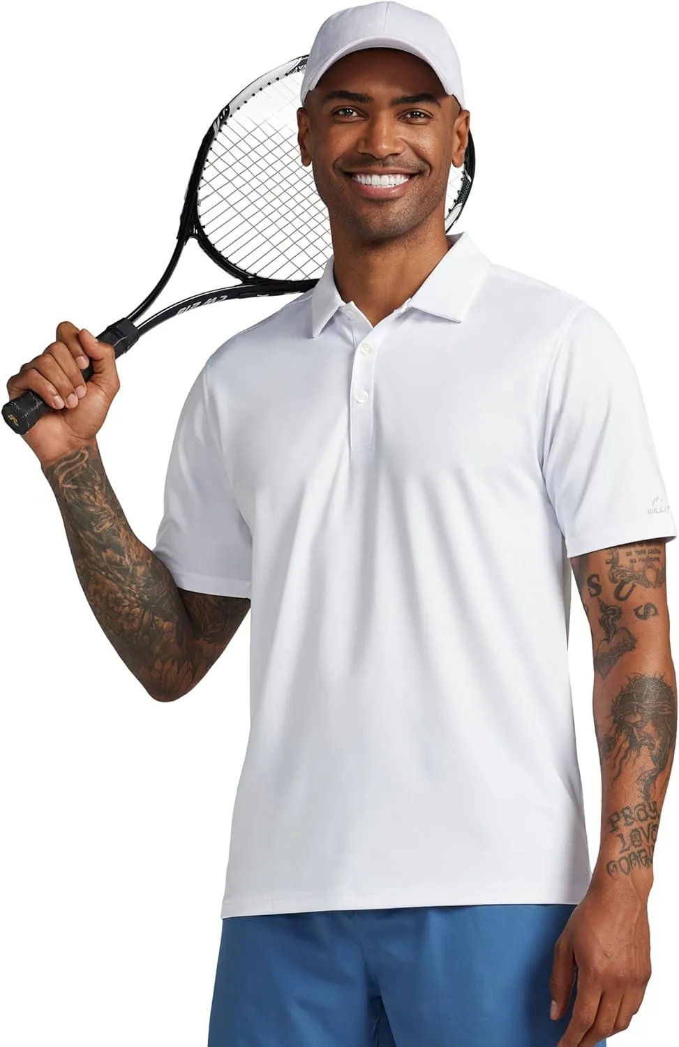 Willit Men's Golf Polo Shirts Short Sleeve Quick Dry Performance Moisture Wicking Print Casual