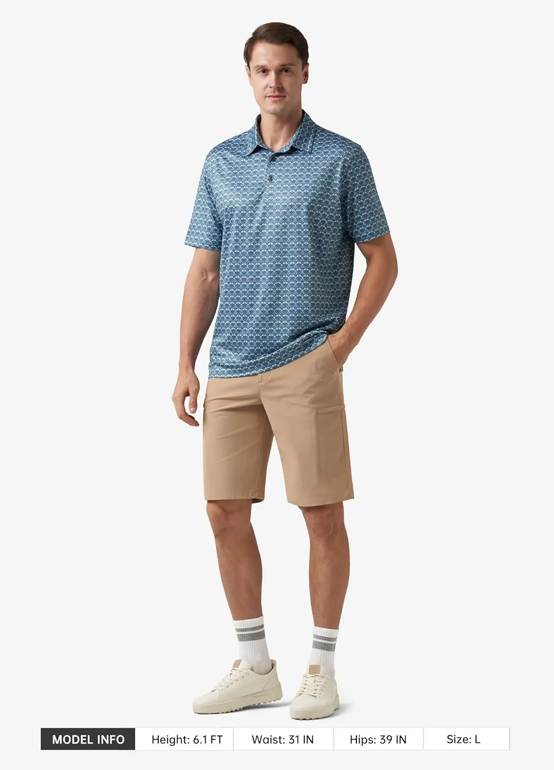 Willit Men's Golf Polo Shirts Short Sleeve Quick Dry Performance Moisture Wicking Print Casual