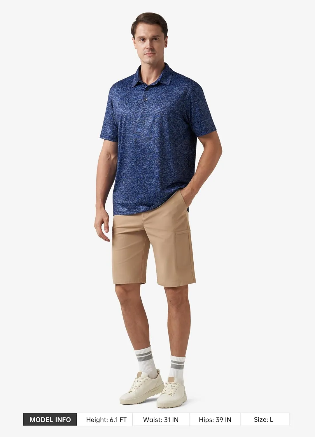 Willit Men's Golf Polo Shirts Short Sleeve Quick Dry Performance Moisture Wicking Print Casual