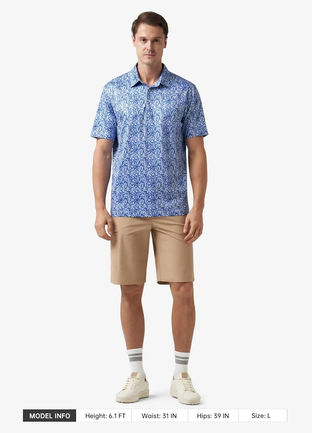 Willit Men's Golf Polo Shirts Short Sleeve Quick Dry Performance Moisture Wicking Print Casual
