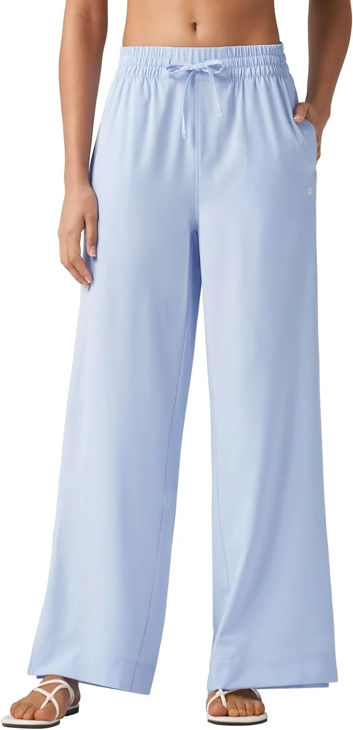 Willit Women's Wide Leg Pants Swim Beach Pants UPF 50  Lightweight Travel Quick Dry Sun Protective 29" 31"