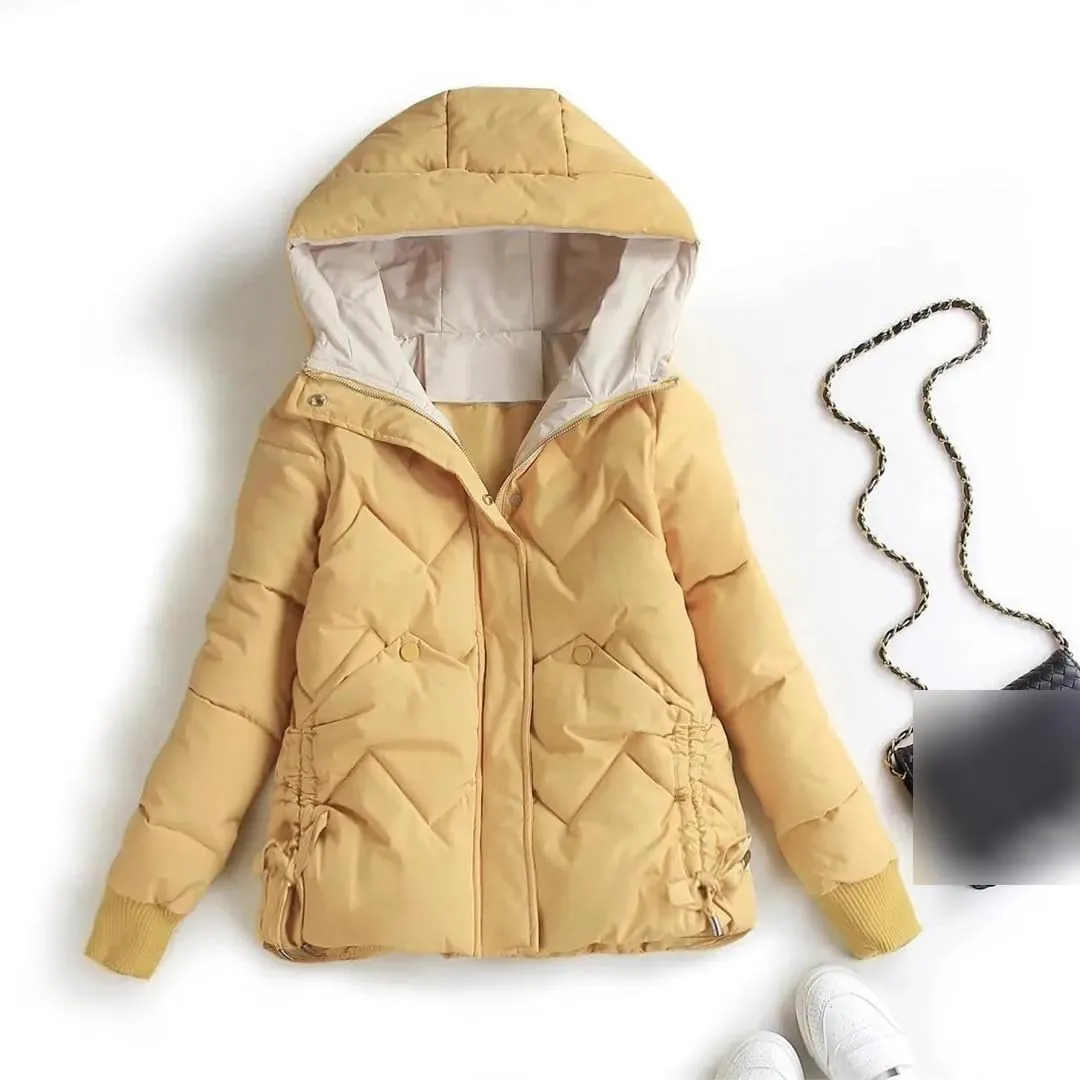 Winter Female Jacket Hooded Down Padded Coat Women's Short Cotton Jacket Warm Outwear