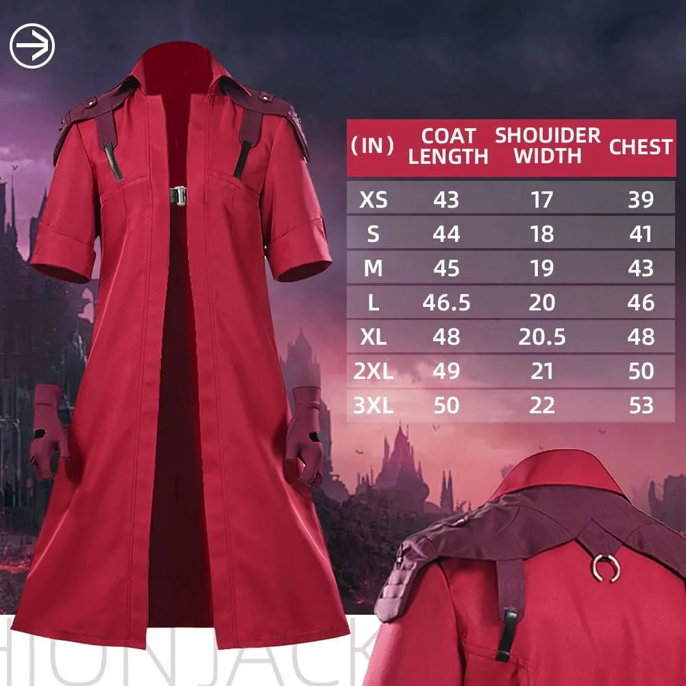 Wolancy Mens Retro Vintage Trench Coat Long Classic Red Jacket Gloves Necklace Outfit Windbreaker Jackets Overcoat