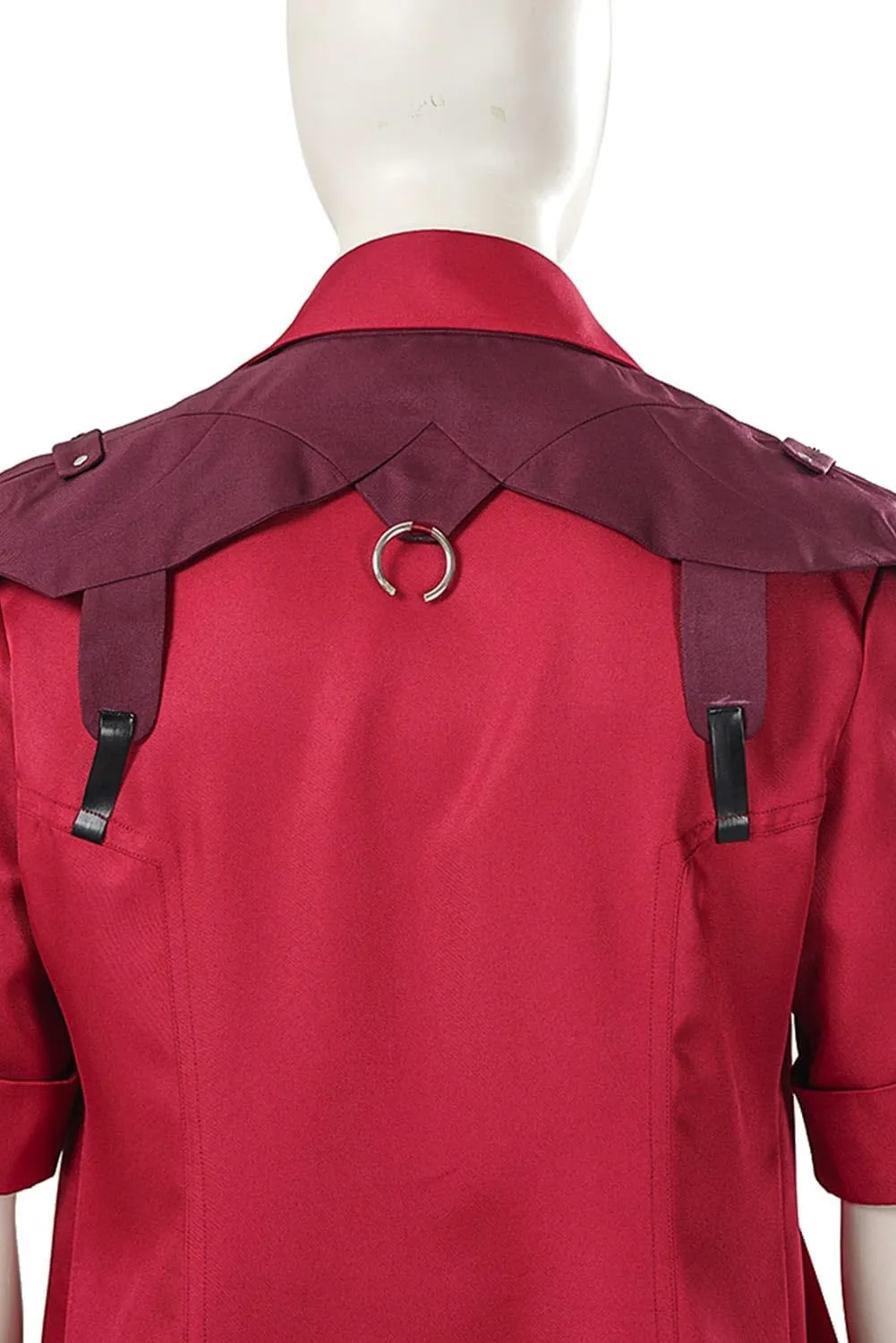 Wolancy Mens Retro Vintage Trench Coat Long Classic Red Jacket Gloves Necklace Outfit Windbreaker Jackets Overcoat