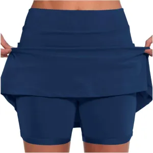 Women Skorts with Pockets Golf Tennis Skirt High Waisted Athletic Skort Casual Summer Mini Skirt with Shorts