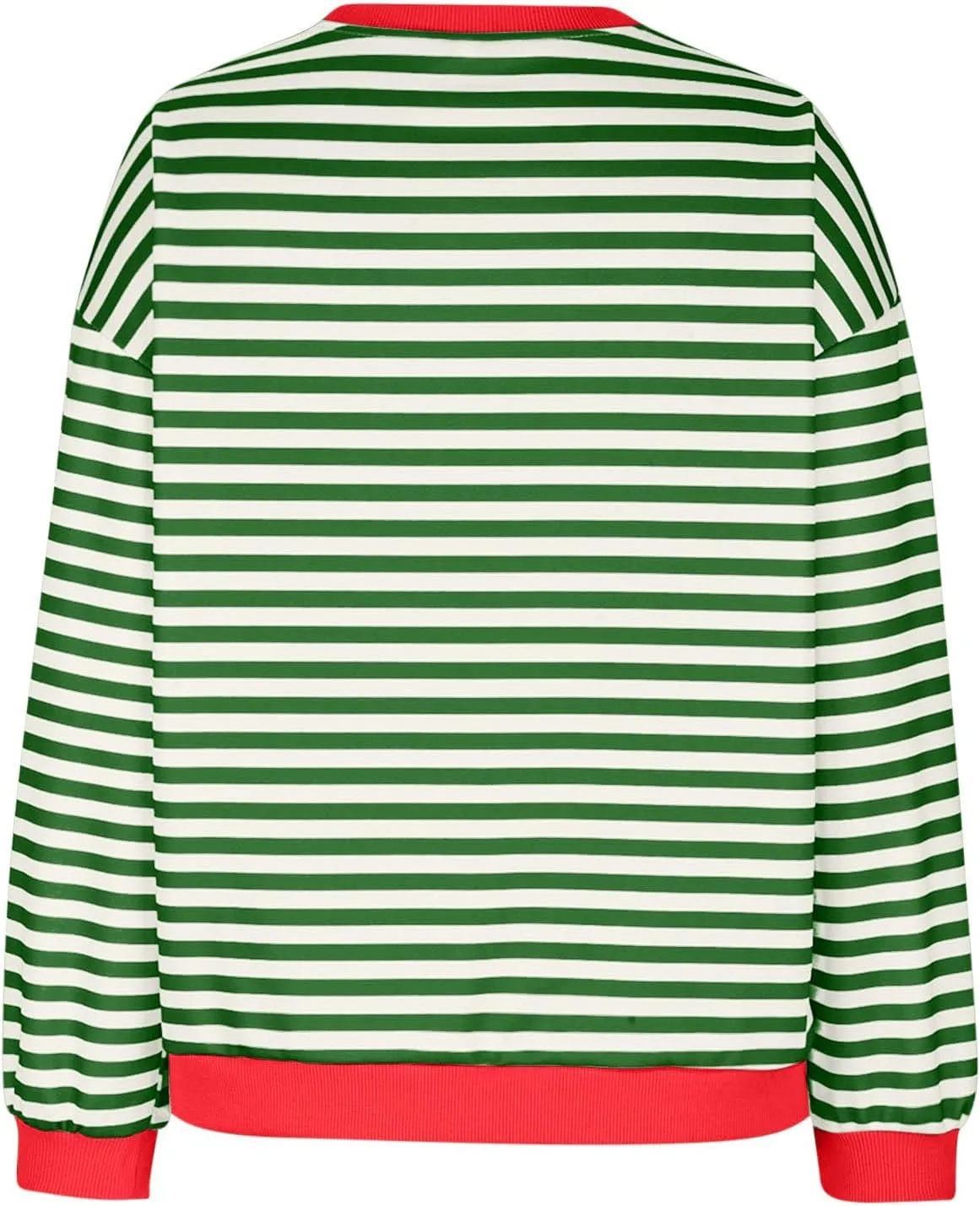 Women Striped Oversized Sweatshirt Long Sleeve Crewneck Hoodies Shirts 2024 Fall Pullover Top Trendy Preppy Clothes