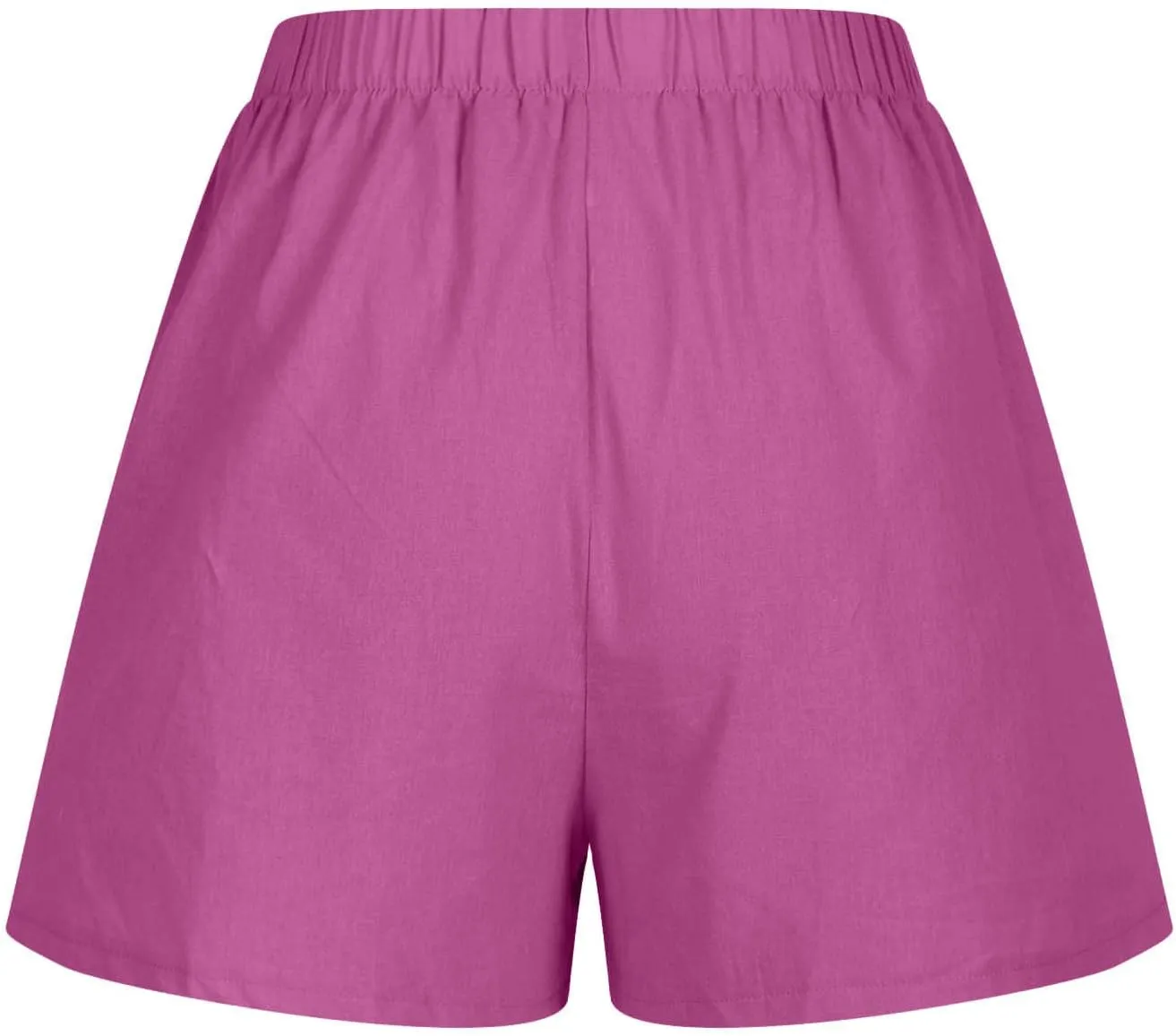 Womens Bermuda Shorts Summer Breathable Elastic Waist Work Trouser Lightweight Linen Blend Vacation Outfits