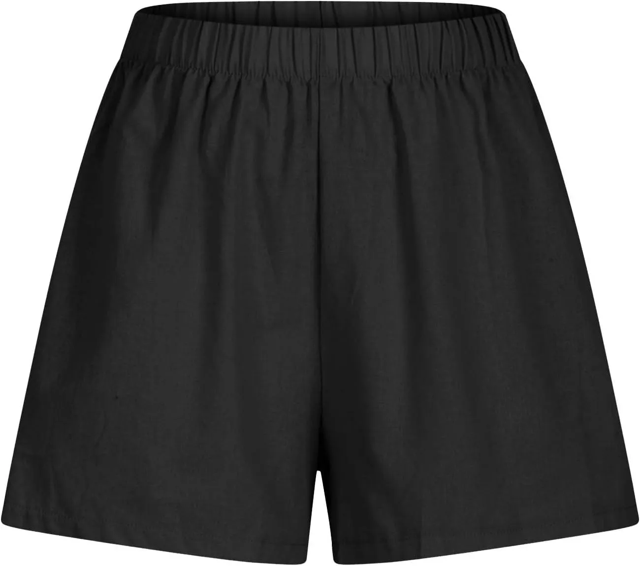 Womens Bermuda Shorts Summer Breathable Elastic Waist Work Trouser Lightweight Linen Blend Vacation Outfits