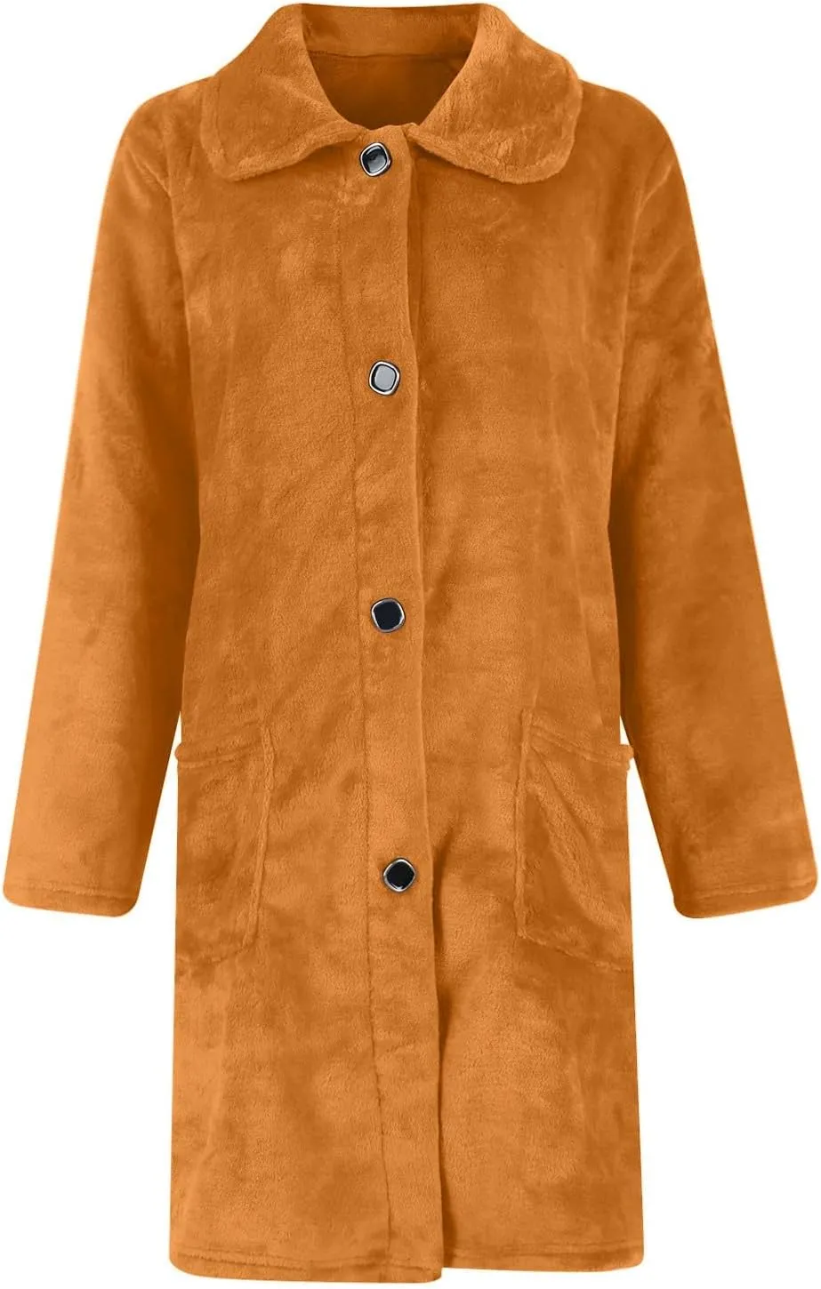 Womens Coats Long Sleeve Lapel Winter Coat for Women 2024 Pea Coat Fall Casual Coats Jacket Outerwear with Pockets