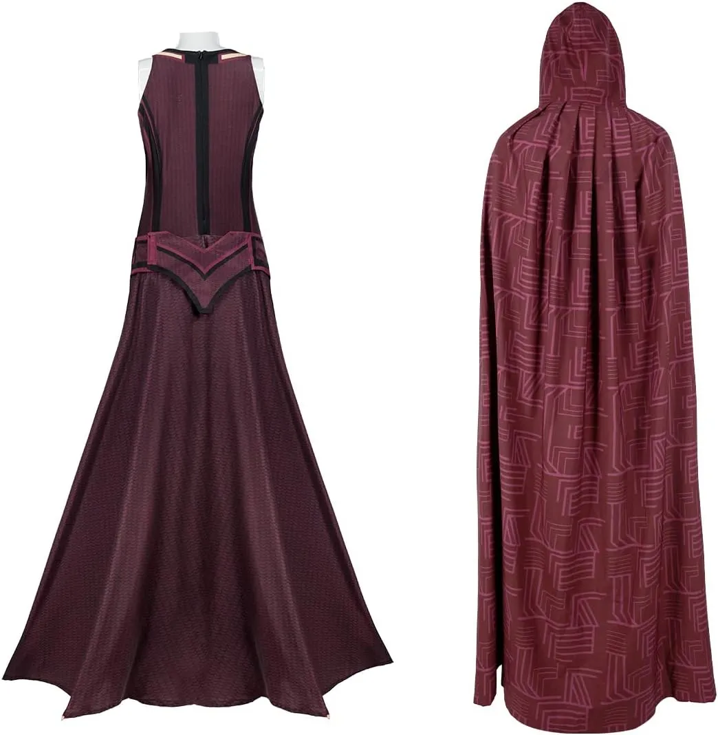 Women's Cosplay Costume Witch Costume Cloak Tops Pants with Headpiece for Halloween Outfits