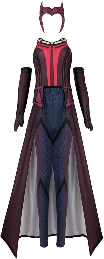 Women's Cosplay Costume Witch Costume Cloak Tops Pants with Headpiece for Halloween Outfits