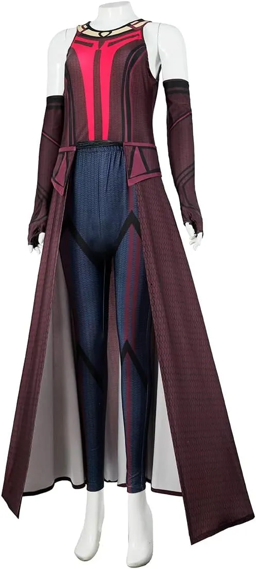 Women's Cosplay Costume Witch Costume Cloak Tops Pants with Headpiece for Halloween Outfits